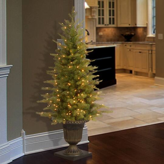 4ft. Pre-Lit Nordic Spruce® Entrance Artificial Christmas Tree, Clear Lights